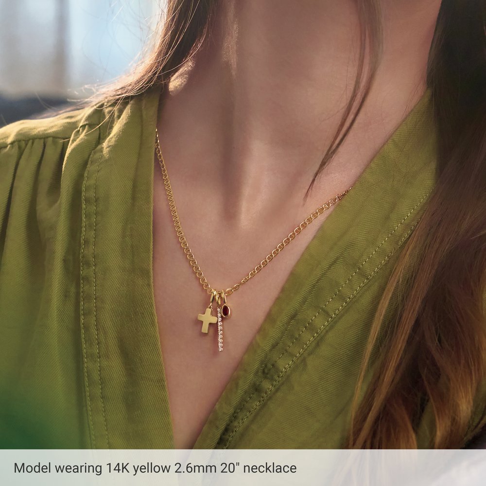 14K Yellow Gold 2.6 mm Anchor 18" Chain