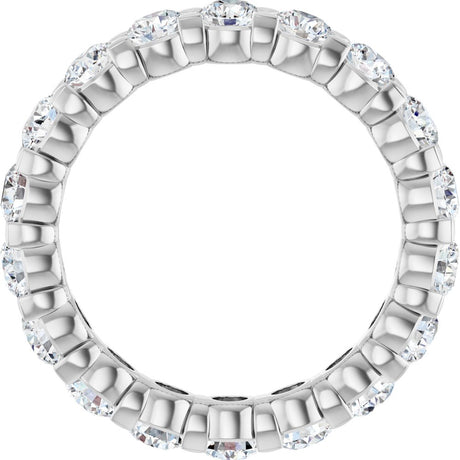 14K White Gold 2 9/10 CTW Lab-Grown Diamond Eternity Band Size 8