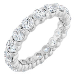 14K White Gold 2 9/10 CTW Lab-Grown Diamond Eternity Band Size 8