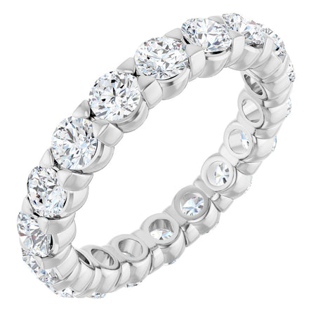 14K White Gold 2 9/10 CTW Lab-Grown Diamond Eternity Band Size 8