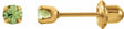 24K Gold-Plated Stainless Steel Imitation Peridot Inverness® Piercing Earrings  
