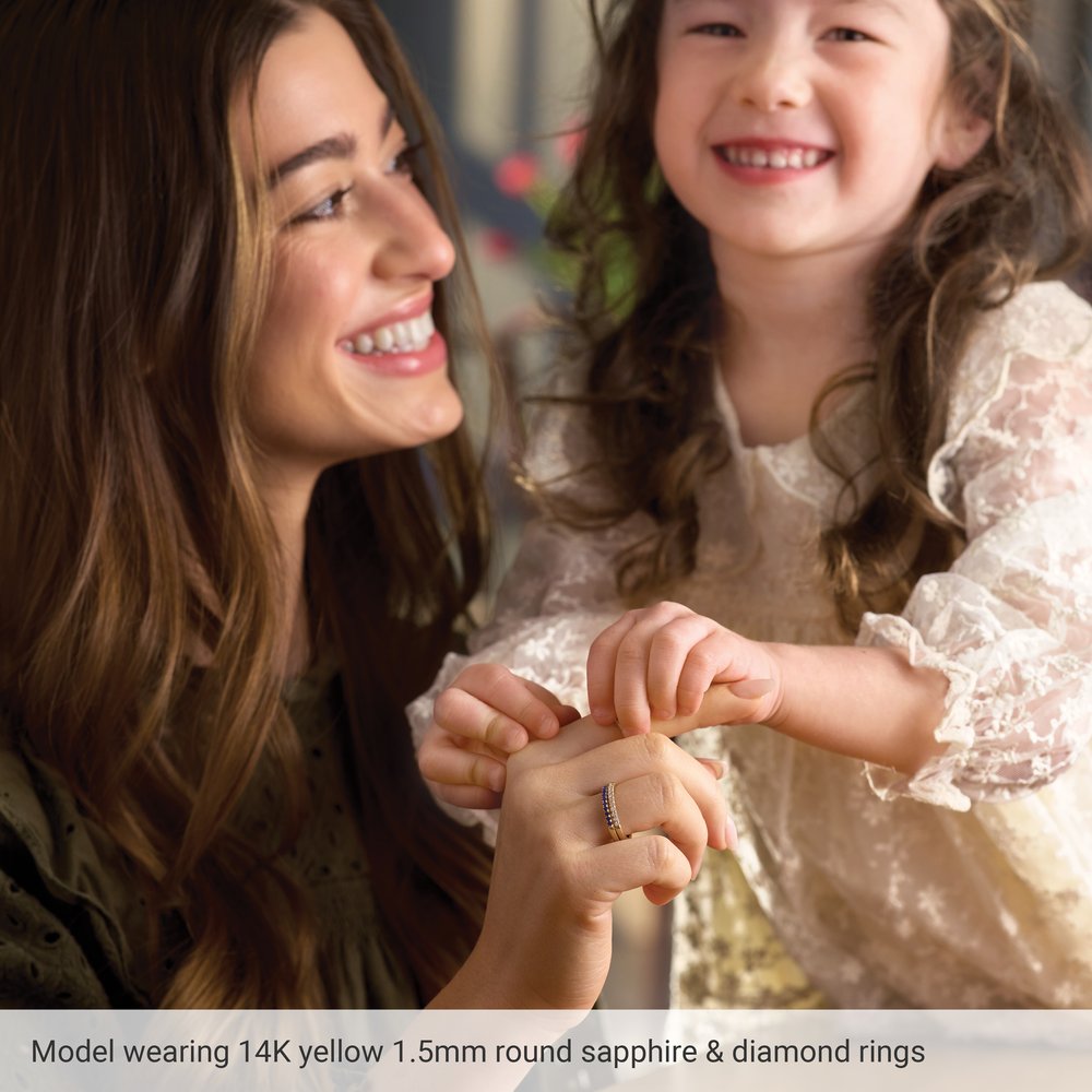 10K Yellow Gold Natural Ruby Stackable Ring