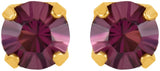 14K Yellow Imitation Amethyst Inverness® Piercing Stud Earrings