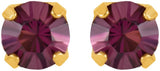 24K Gold-Plated Stainless Steel Imitation Amethyst Inverness® Piercing Earrings  