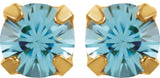 24K Gold-Plated Stainless Steel Imitation Aquamarine Inverness® Piercing Earrings