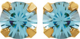 24K Gold-Plated Stainless Steel Imitation Aquamarine Inverness® Piercing Earrings  