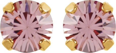 24K Gold-Plated Stainless Steel Imitation Alexandrite Inverness® Piercing Earrings  