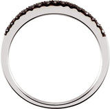 14K White Gold 1/5 CTW Black Diamond Stackable Ring