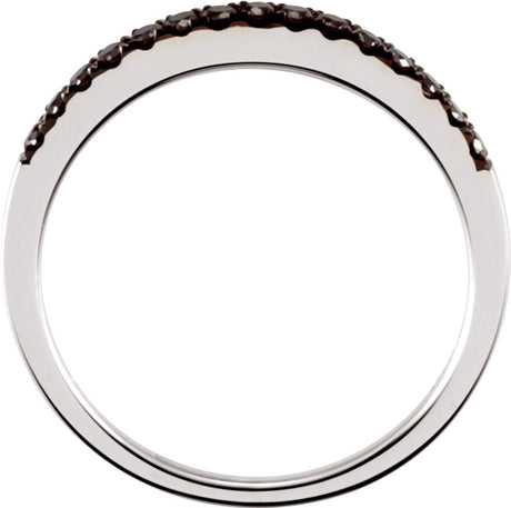 14K White Gold 1/5 CTW Black Diamond Stackable Ring