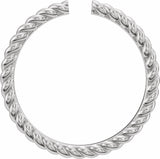 14K White Gold Rope Open Band Size 7