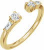14K Yellow Gold 1/4 CTW Natural Diamond Open Band Size 7