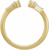 14K Yellow Gold 1/4 CTW Natural Diamond Open Band Size 7