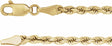 14K Yellow Gold 2.8 mm Diamond-Cut Rope 7" Chain 