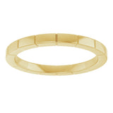 10K Yellow Gold 2 mm Fluted Band Size 7