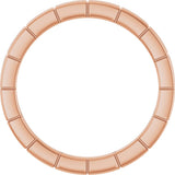 18K Rose Gold 2 mm Fluted Band Size 6