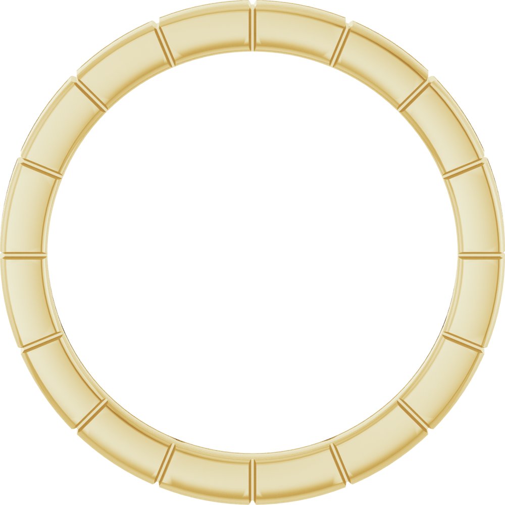 10K Yellow Gold 2 mm Fluted Band Size 7