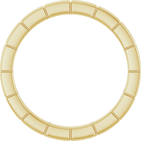 10K Yellow Gold 2 mm Fluted Band Size 7