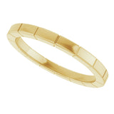 10K Yellow Gold 2 mm Fluted Band Size 7