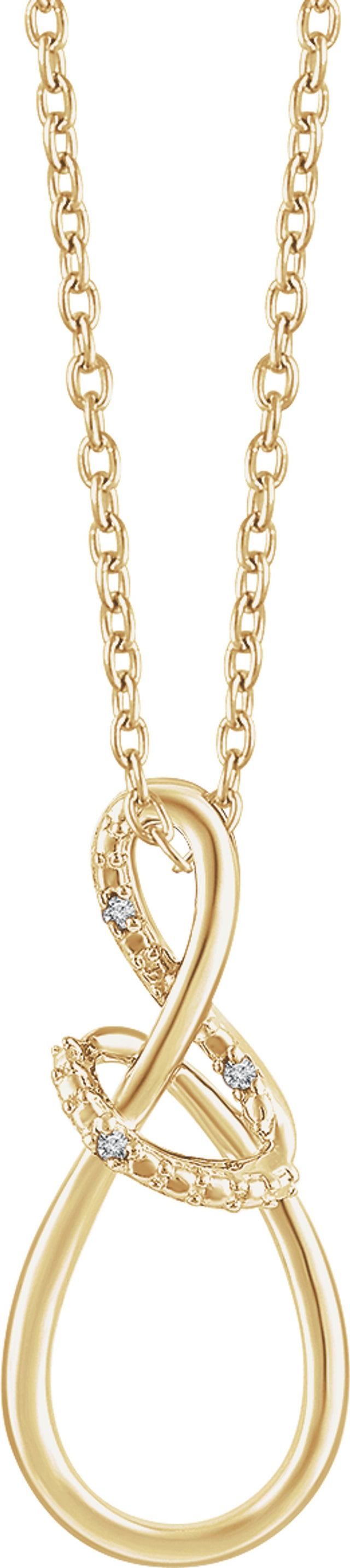 14K Yellow Gold Vermeil 0.15 CTW Lab-Grown Diamond Freeform 16-18" Necklace