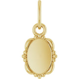 14K Yellow Gold Vintage-Inspired Pendant