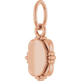 14K Rose Gold Vintage-Inspired Pendant
