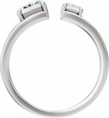 14K White Gold 2 1/2 CTW Lab-Grown Diamond Two-Stone Engagement Ring