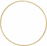 14K Yellow Gold 3 mm Curb 18" Chain
