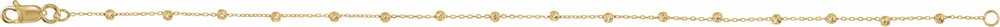 14K Yellow Gold .65 mm Beaded Cable 7" Chain