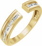 14K Yellow Gold 1/4 CTW Lab-Grown Diamond Open Band Size 7