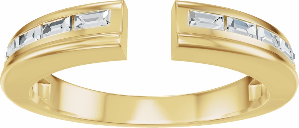 14K Yellow Gold 1/4 CTW Lab-Grown Diamond Open Band Size 7