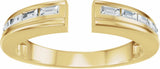 14K Yellow Gold 1/4 CTW Lab-Grown Diamond Open Band Size 7