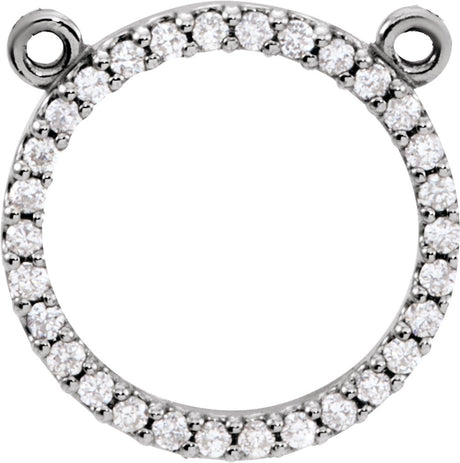 14K White Gold 1/8 CTW Lab-Grown Diamond Necklace Center