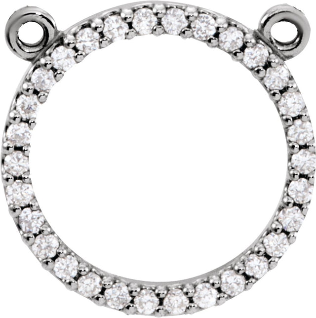 14K White Gold 1/8 CTW Lab-Grown Diamond Necklace Center