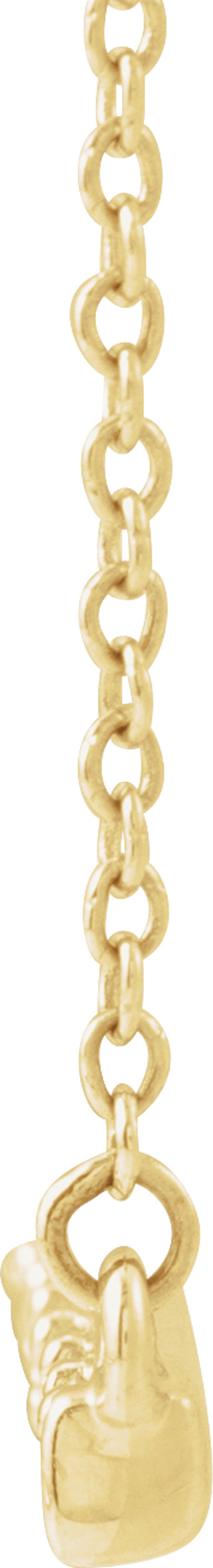 14K Yellow Gold 1/2 CTW Natural Diamond Bar 16-18" Necklace