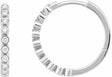 14K White Gold 1/4 CTW Lab-Grown Diamond Hinged Hoop Earrings