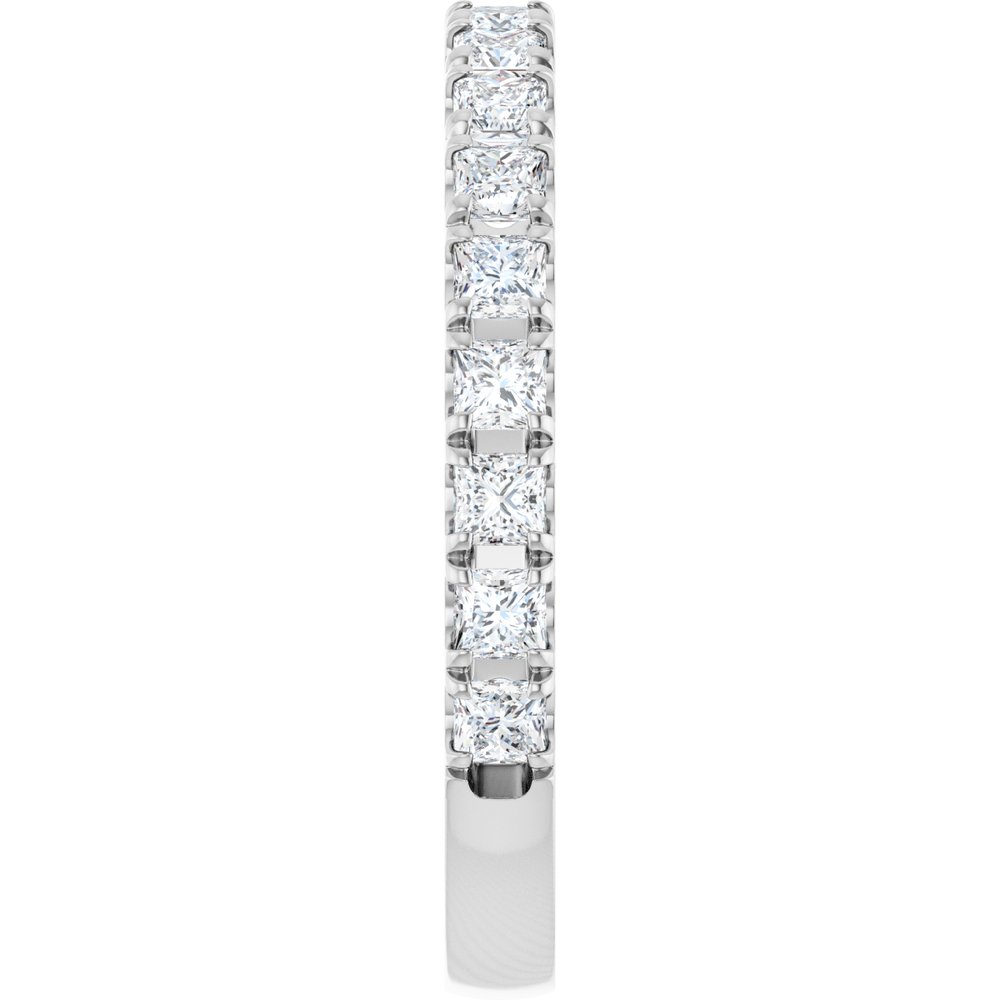 14K White Gold 5/8 CTW Natural Diamond French Set Anniversary Band