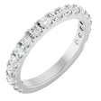14K White Gold 5/8 CTW Natural Diamond French Set Anniversary Band