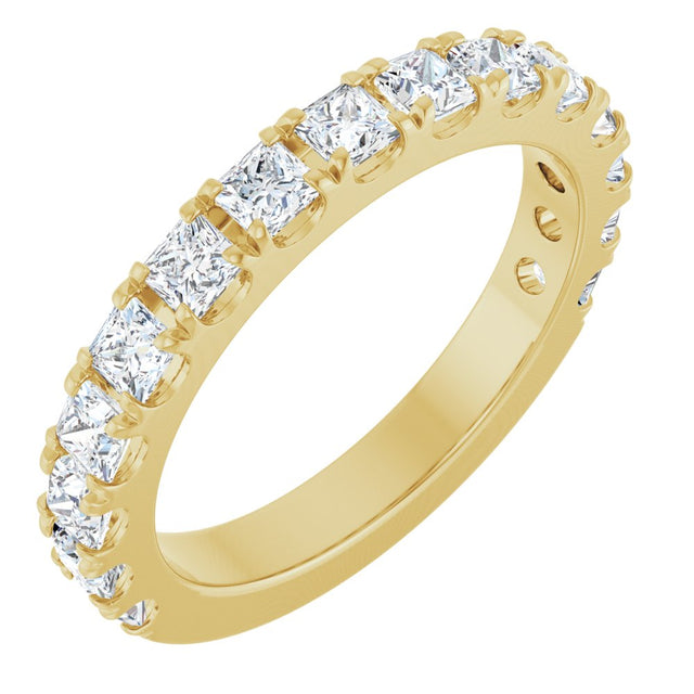 14K Yellow Gold 1 5/8 CTW Lab-Grown Diamond French Set Anniversary Band