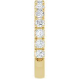14K Yellow Gold 1 5/8 CTW Lab-Grown Diamond French Set Anniversary Band