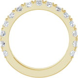 14K Yellow Gold 1 5/8 CTW Lab-Grown Diamond French Set Anniversary Band