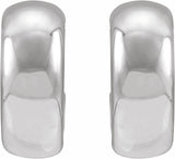 Sterling Silver Electroform Puffed 15 mm Hoop Earrings
