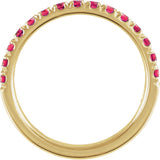 14K Yellow Gold Natural Ruby Stackable Ring