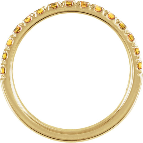 14K Yellow Gold Natural Citrine Stackable Ring
