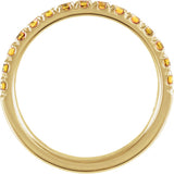 14K Yellow Gold Natural Citrine Stackable Ring