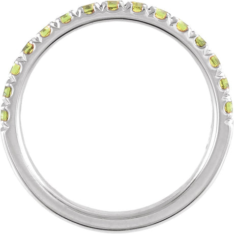 Sterling Silver Natural Peridot Stackable Ring