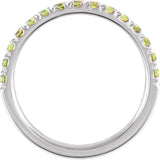 Sterling Silver Natural Peridot Stackable Ring