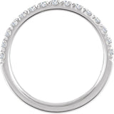 10K White Gold 1/6 CTW Lab-Grown Diamond Stackable Ring