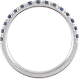 10K White Gold Natural Alexandrite Stackable Ring