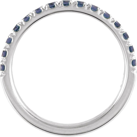10K White Gold Natural Alexandrite Stackable Ring