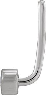 14K White Gold 1/6 CTW Natural Diamond Front-Back Solitaire Earring Jackets